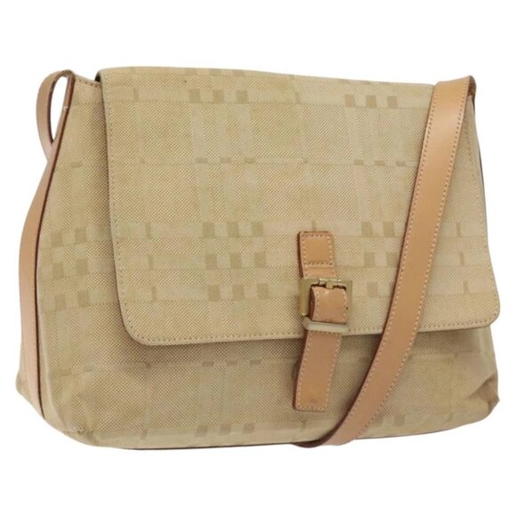 BURBERRY Nova Check Shoulder Bag Canvas Beige - Picture 1 of 16